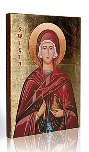 Ikona świętej Marty 12 x 16 PRZEZENT NA BIERZMOWANIE DLA DZIEWCZYNKI sklep