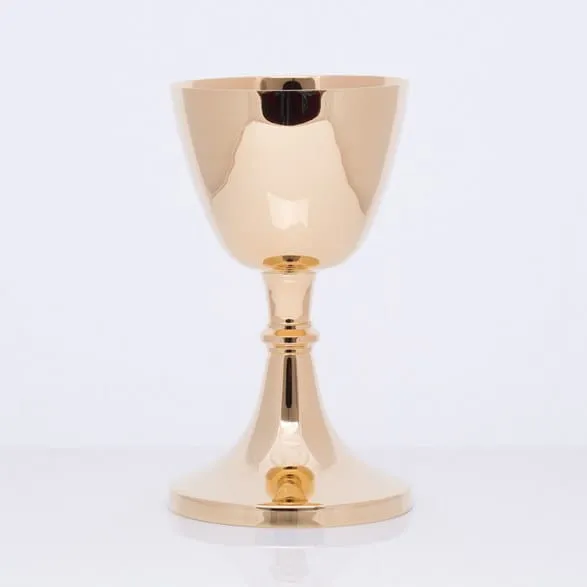 Kielich mszalny złocony mosiężny 17 cm DM-1002 e-religijne.pl