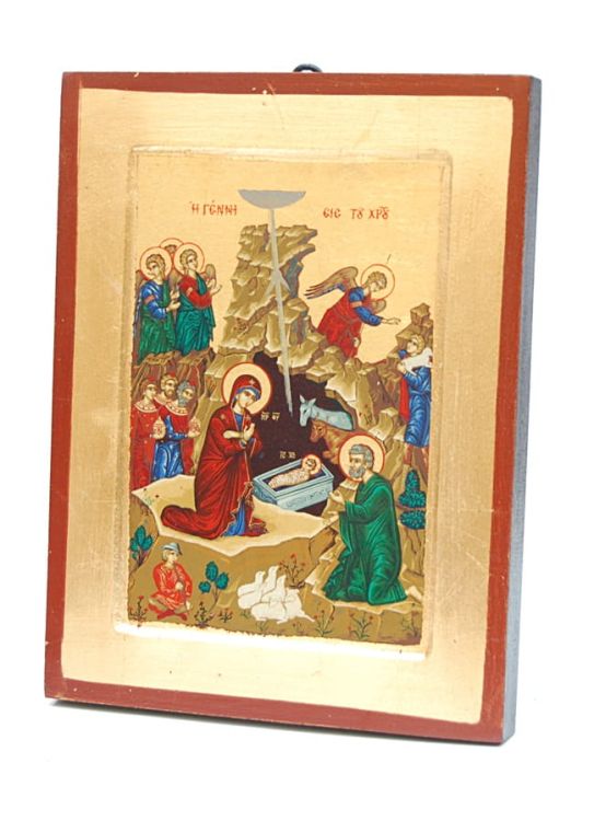 Ikona bizantyjska Narodzenia Pańskiego 18 x 24 e-religijne.pl