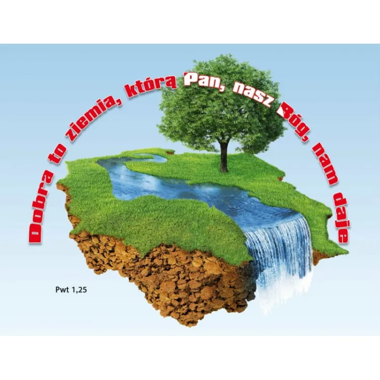  PODKŁADKA pod mysz do komputera - Dobra ta ziemia, którą Pan, nasz Bóg, nam daje  Pwt 1,25 e-religijne.pl