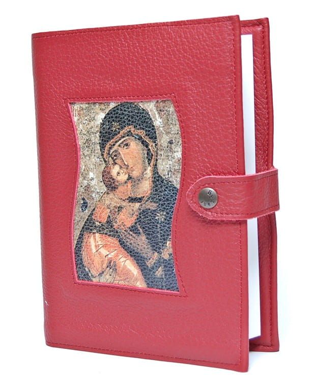 Okładka na Pismo św. z ikoną ze skóry - 2 - format podstawowy e-religijne.pl