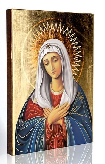 Matka Boża Bolesna ikona 11,5 x 16 ikony złocone sklep z ikonami e-religijne.pl