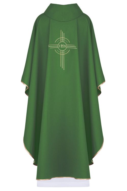 Ornaty lekkie - zaopatrzenie parafii i duchowieństwa - sklep e-religijne.pl - Ornat zielony SCAPHA 