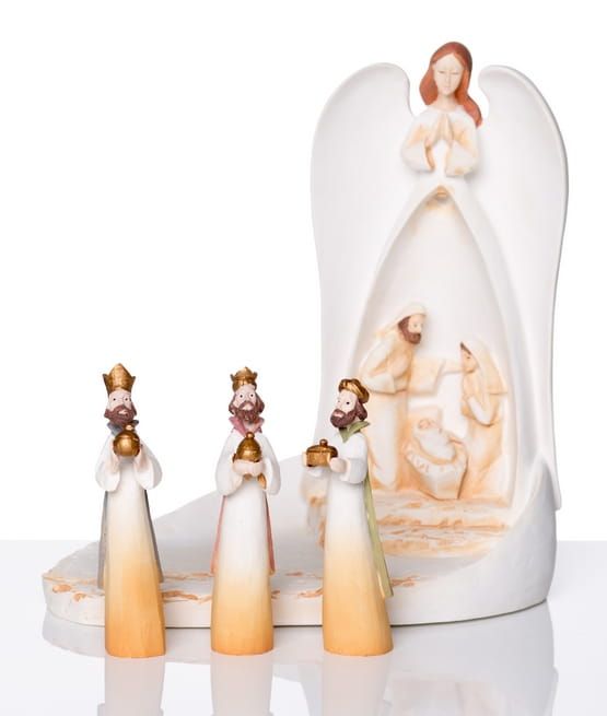 Szopka Bożonarodzeniowa podświetlana KWA16163 sklep chrześcijański - figurki świąteczne - ozdoby