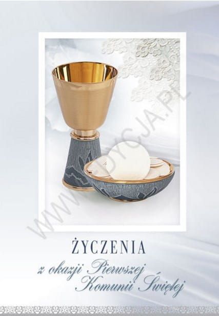 EDYCJA ŚW. PAWŁA: I Komunia Święta - Życzenia 4. Karnet z kopertą UPOMINKI, Pismo Święte, karnety z życzeniami na I Komunię, Bierzmowanie KSIĘGARNIA WYSYŁKOWA