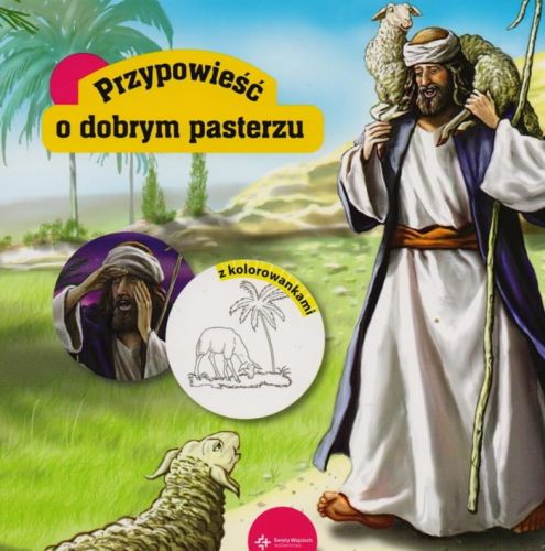 Przypowieść o dobrym pasterzu. Książeczka z kolorowankami wydawnictwo św. Wojciecha księgarnia chrześcijańska