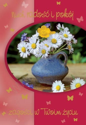 Niech radość i pokój zagości w Twoim życiu - karnet upominkowy z kopertą e-religijne.pl