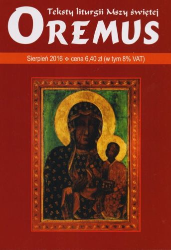 WYDAWNICTWO PROMIC: Oremus na SIERPIEŃ 2016 - teksty liturgii Mszy Świętej Księgarnia wysyłkowa - chrześcijański sklep e-religijne.pl