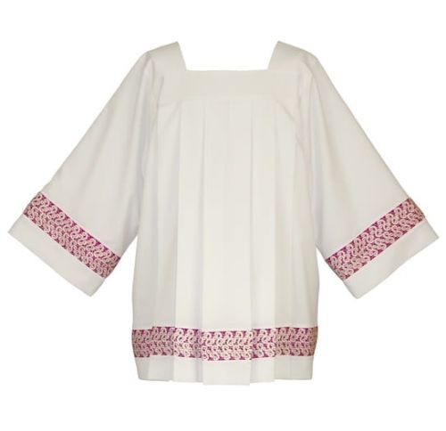 Komża kanonicka z ozdobną wstawką i podbitką e-religijne.pl