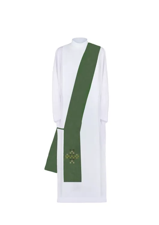 Stuła diakońska zielona 18-2201 sklep ornaty szaty liturgiczne