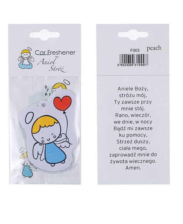 Sklep chrześcijański:  Aniołek - zawieszka zapachowa odświeżacz do auta