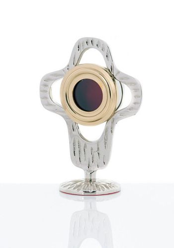 Relikwiarz mosiężny niklowany MN-1007-1 księgarnia chrześcijańska