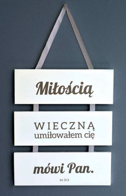 Tryptyk biblijny do zawieszenia "Miłością wieczną umiłowałem cię ..." (Jer 31,3) księgarnia chrześcijańska e-religijne.pl