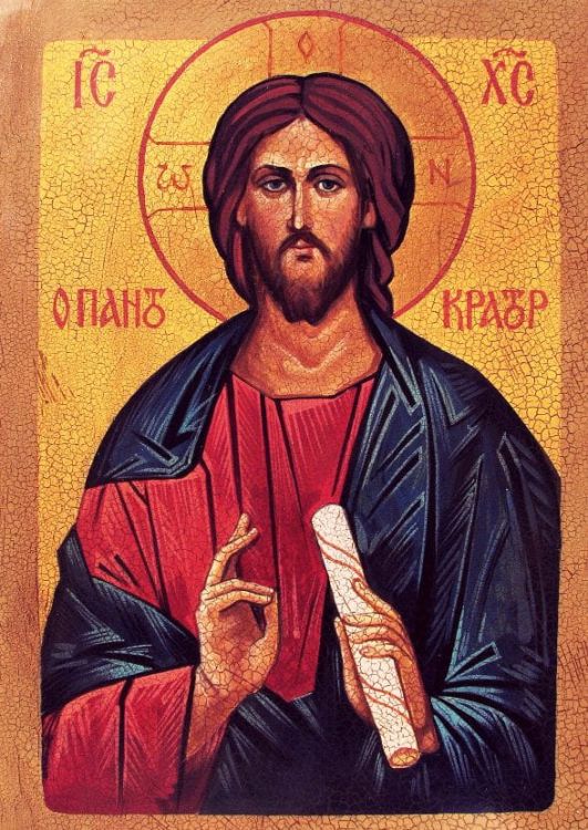 Sklep chrześcijański Chrystus Pantokrator reprodukcja ikony pocztówka (zestaw 8 sztuk) księgarnia religijna