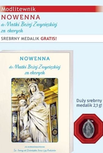 Nowenna do Matki Bożej Zwycięskiej za chorych. Modlitewnik ze srebrnym medalikiem księgarnia chrześcijańska