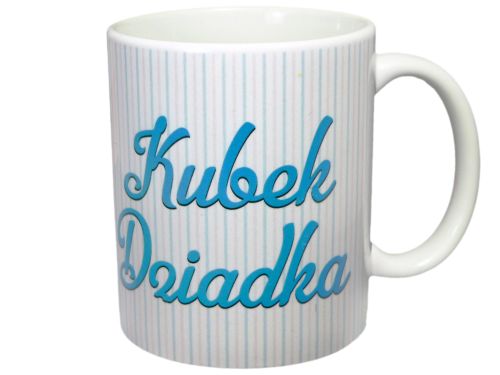 "Kubek Dziadka" w kolorze białym z kolorowym nadrukiem. sklep chrześcijański