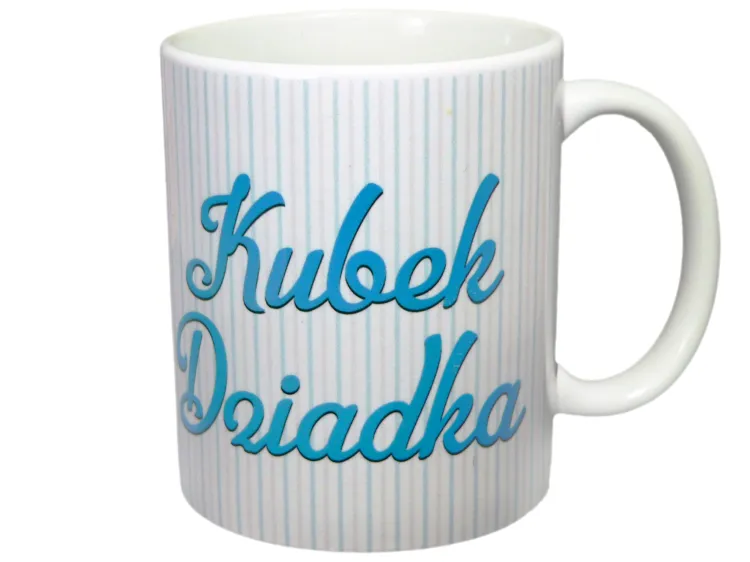 "Kubek Dziadka" w kolorze białym z kolorowym nadrukiem. sklep chrześcijański