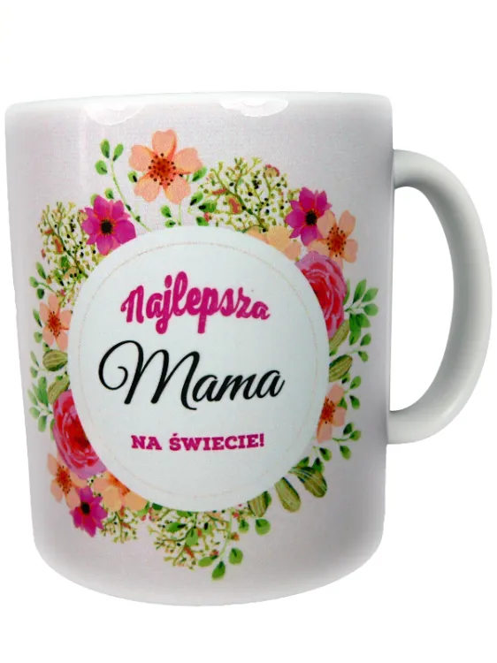 Kubek prezentowy dla mamy "Najlepsza mama na świecie" sklep chrześcijański prezent dla mamy dzień mamy