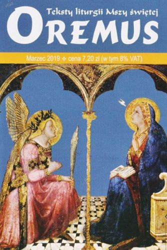 Oremus na MARZEC 2019 - teksty liturgii Mszy Świętej księgarnia chrześcijańska e-religijne.pl
