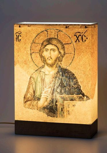 Lampka stołowa z ikoną Chrystusa Pantokratora sklep chrześcijański e-religijne.pl ikony