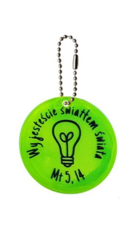 Księgarnia chrześcijańska sklep: Wy jesteście światłem świata - chrześcijańska zawieszka odblaskowa