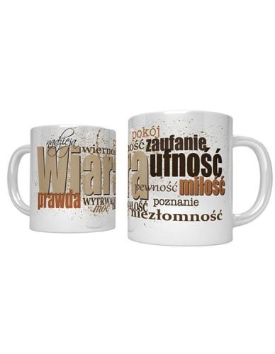 Chrześcijańskie sklep z dewocjonaliami - e-religijne.pl: Kubek z logo religijnym