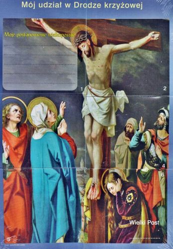 Mój udział w Drodze Krzyżowej sprawdziany na Wielki Post - wyklejanka (2) Wydawnictwo GAUDIUM