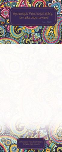 Notes magnetyczny na lodówkę "Wysławiajcie Pana bo jest dobry" sklep chrześcijański