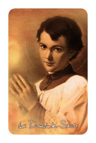 Produkty chrześcijańskie: Obrazki ze św. Dominikiem Savio dla ministrantów (10 sztuk) sklep religijny