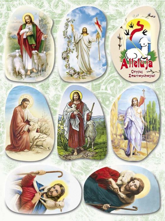 Religijne  naklejki na Wielkanoc  ALLELUJA 060 Księgarnia