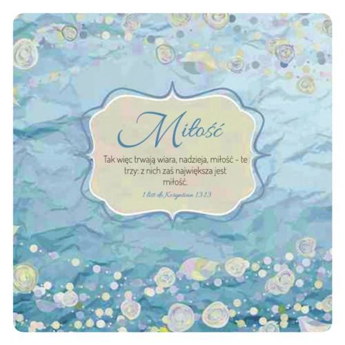 Księgarnia chrześcijańska - podstawki korkowe i inne gadżety religijne: Podstawka korkowa "Miłość"