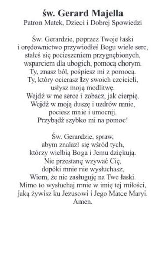 Gerard Majella - obrazki ze Świętym - sklep z dewocjonaliami