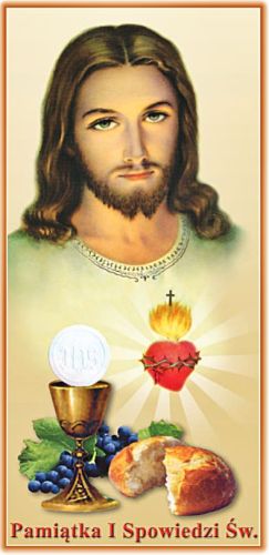 Obrazek - pamiątka I Spowiedzi - Serce Jezusa księgarnia chrześcijańska