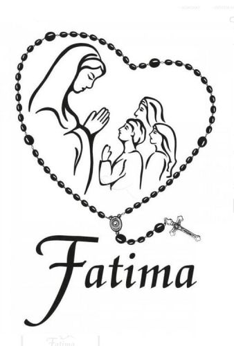 Naklejka na szybę samochodu - Fatima Różaniec księgarnia religijna - sklep chrzescijański