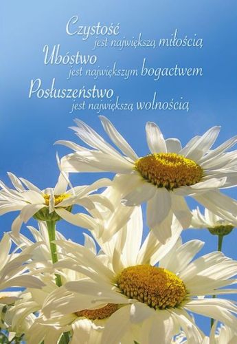 EDYCJA ŚWIĘTEGO PAWŁA: Karnet upominkowy "Czystość, ubóstwo, posłuszeństwo" z kopertą