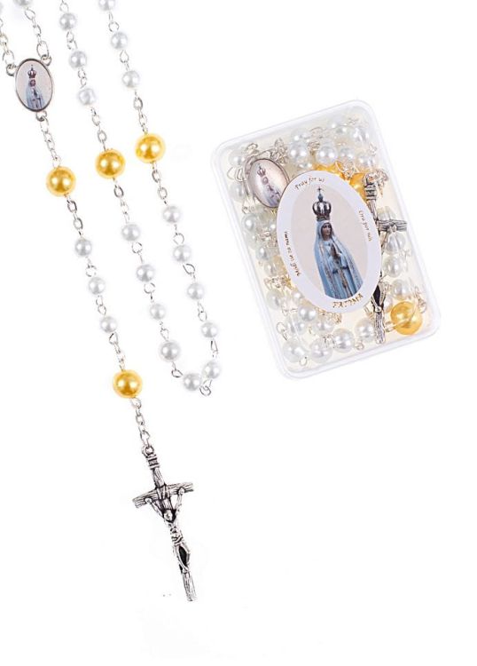 Różaniec Fatimski w pudełku R992 | najpiękniejsze różańce | na nabożeństwa fatimskie