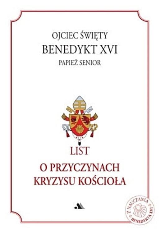 Księgarnia religijna | List o przyczynach kryzysu w Kościele - Benedykt XVI | sklep