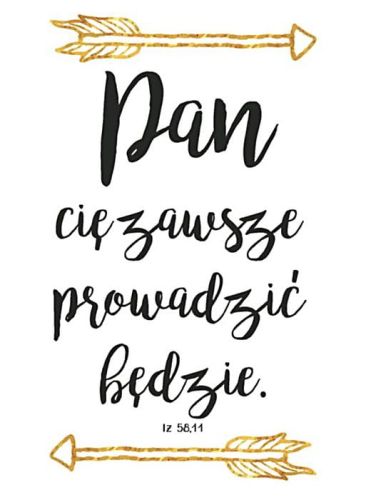 Sklep chrześcijański: "Pan cię zawsze prowadzić będzie" (Iz 58,11) - kartka składana z kopertą