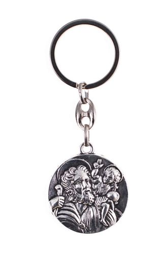 Brelok do kluczy ze świętym Krzysztofem - pamiątka - poświęcenie pojazdów