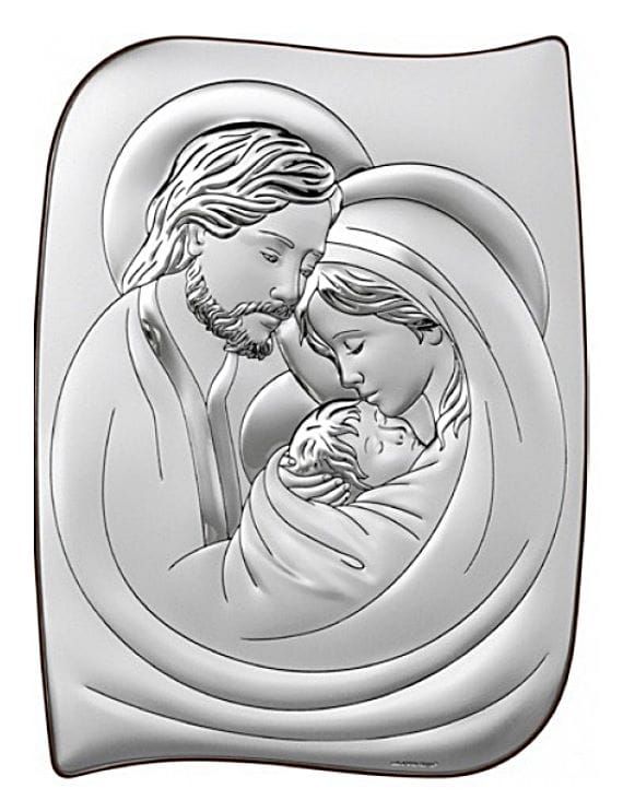 Obrazek srebrny Święta Rodzina 6466/5 (18 x 26 cm) księgarnia religijna | dewocjonalia