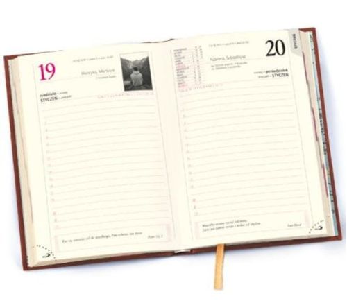 Księgarnia religijna | Terminarz A5 na 2020 rok WEAVE - ciemnobrązowy | Edycja Świętego Pawła