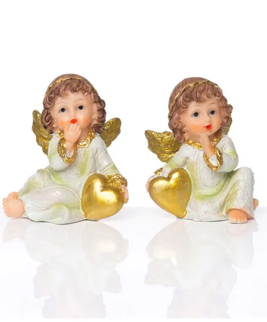 Dewocjonalia | Figurki aniołków | Figurka aniołka z serduszkiem 8 cm