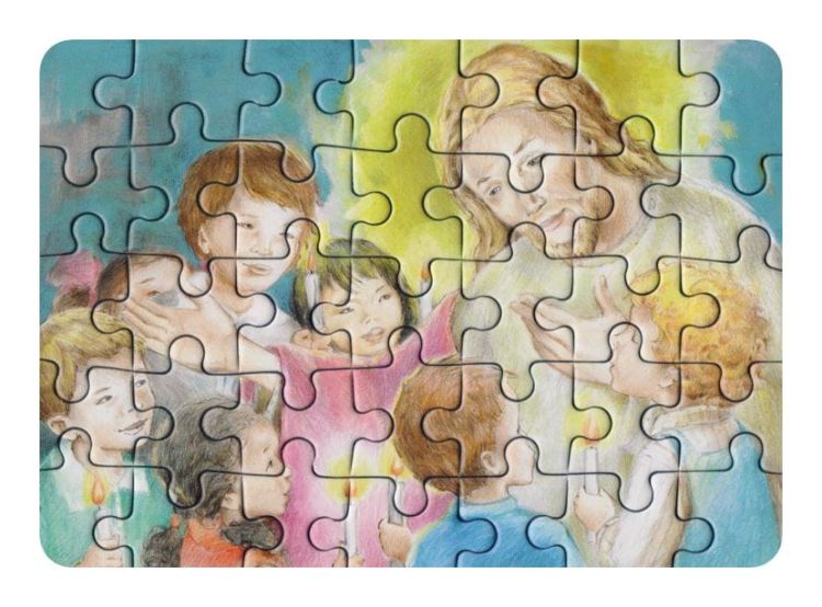 Sklep chrześcijański | Puzzle religijne dla dzieci - Jezus z dziećmi