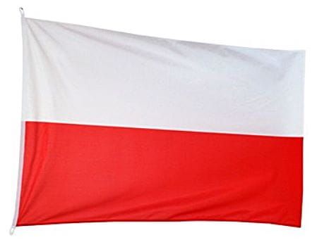 Sklep z dewocjonaliami - flagi państwowe, maryjne, papieskie: Flaga Polski biało - czerwona 112 x 70