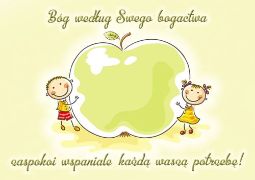 pocztówka religijna e-religijne.pl chrześcijańska Bóg według swego bogactwa