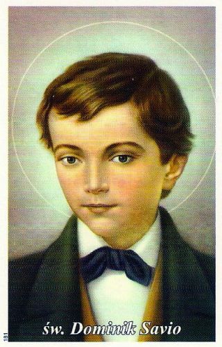 Obrazek ze św. Dominikiem Savio i modlitwą (7 x 10) - 100 sztuk e-religijne.pl