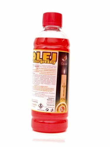 Olej liturgiczny kolorowy czerwony 0,5l. e-religijne.pl