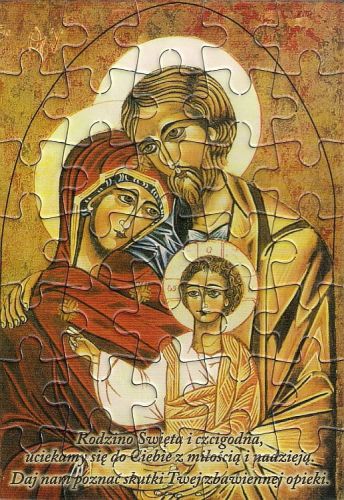 Puzzle religijne dla dzieci - Święta Rodzina - ikona e-religijne.pl
