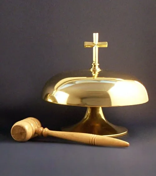 Gong mszalny mosiężny jednotonowy śr.26 cm e-religijne.pl