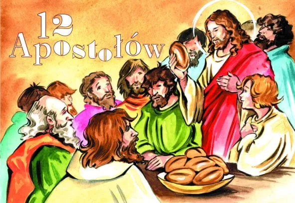 12 apostołów - kolorowanka religijna dla dzieci e-religijne.pl